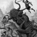 Human Cavemen Battling Banebrood