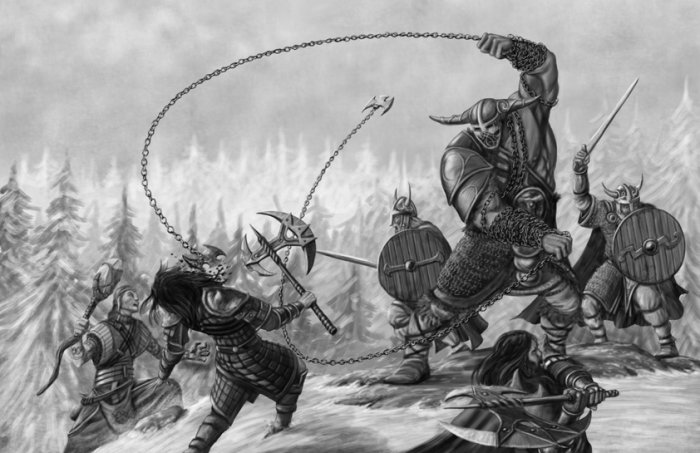 Kinswords Ogre Fighting Cromlech Guard