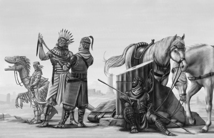 White Horse And Kharkosians Trading
