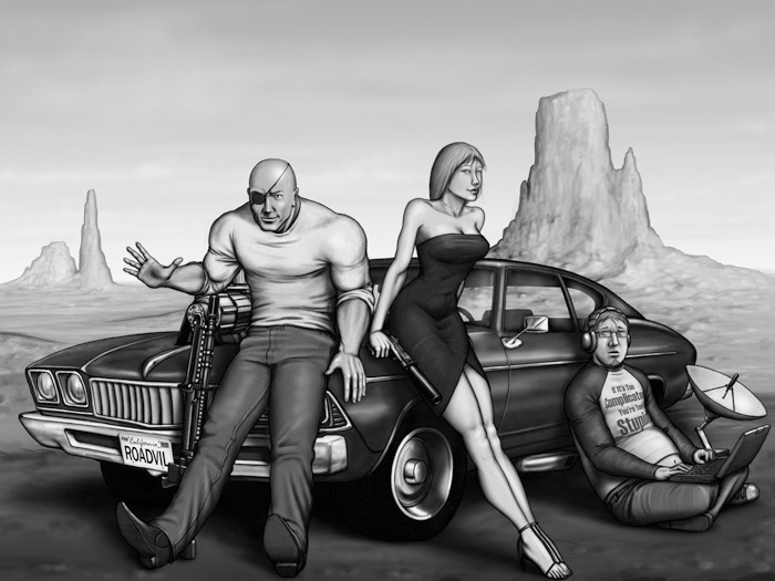 Three on the Road